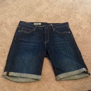 AG Jean shorts above the knee